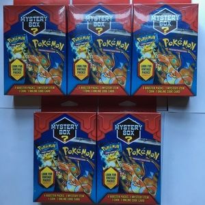 x5 Pokémon Mystery Boxes Sealed Seeded 1:5